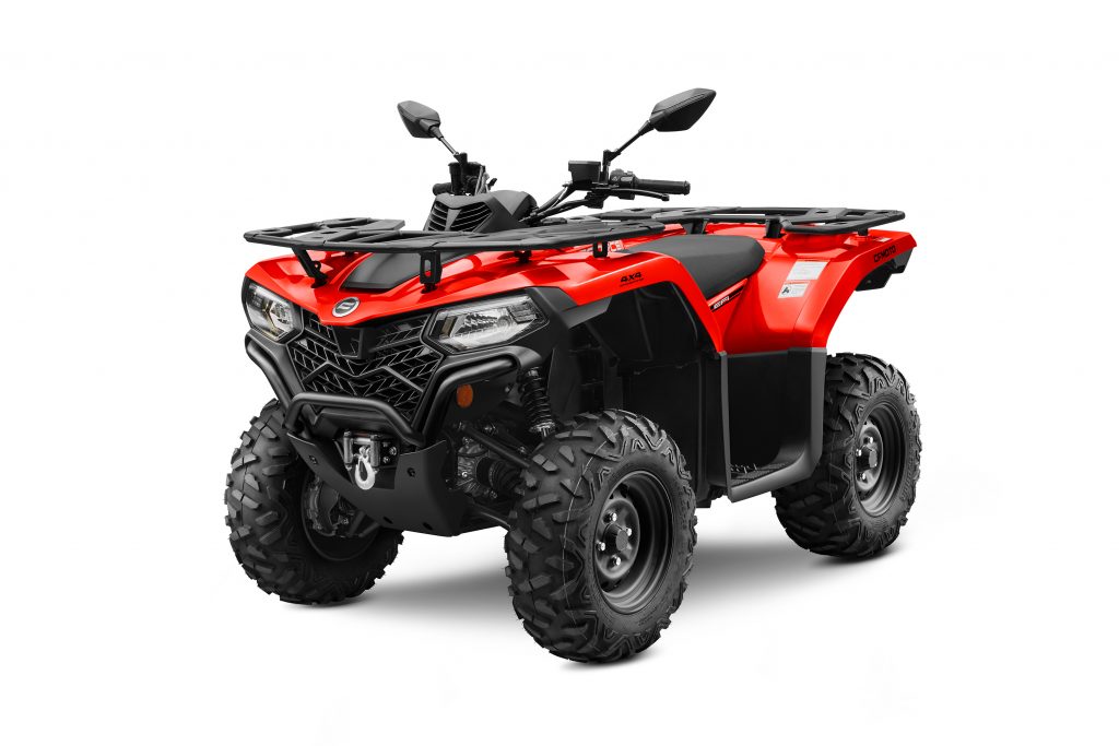 RED QUAD WITH BLACK GRILL